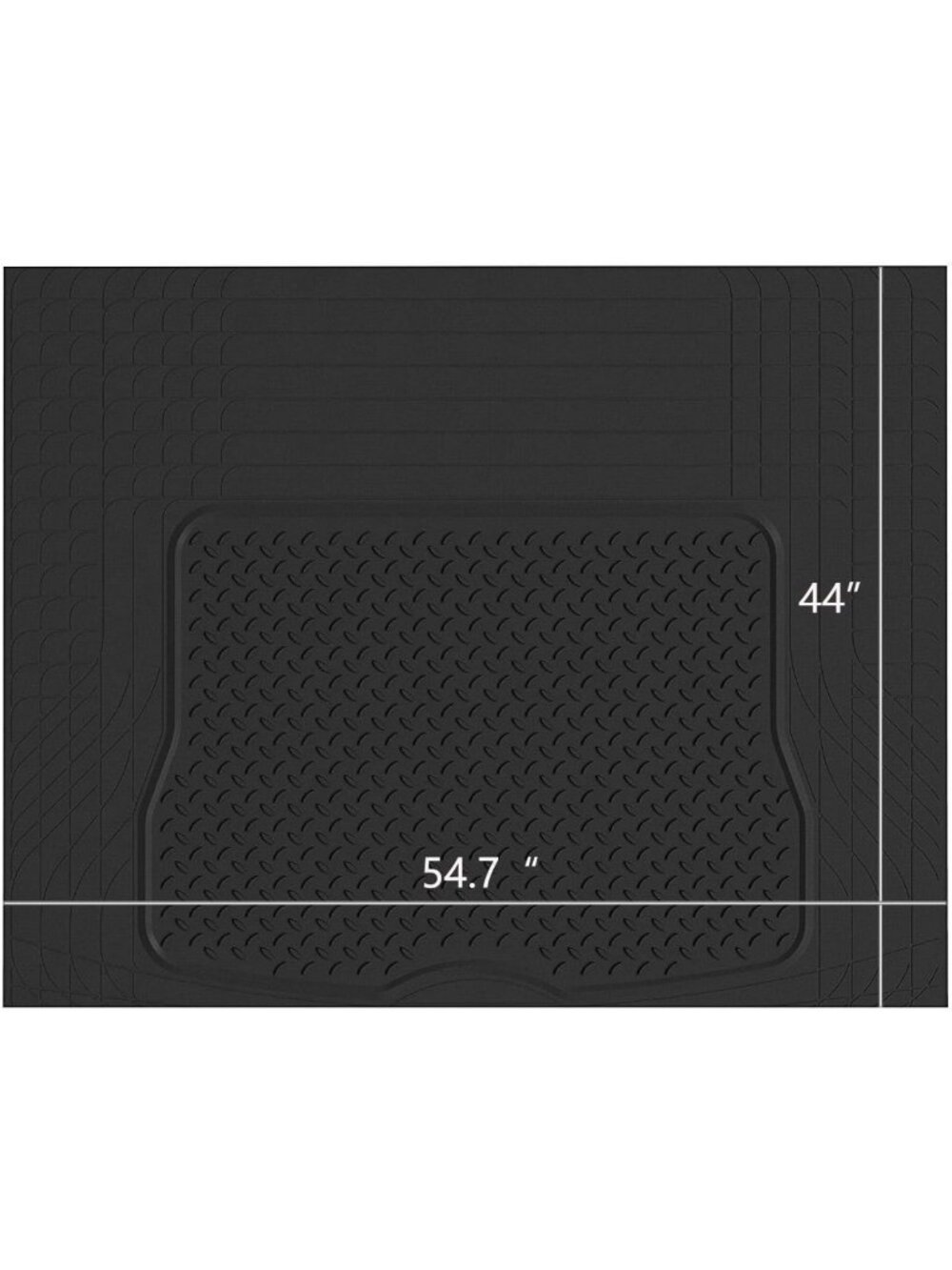 Heavy Duty All-Weather Cargo Liner Trunk Mat for Cars, SUVs, Vans & Trucks